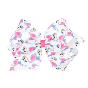 Wee Ones California Flamingo Print Bow / King