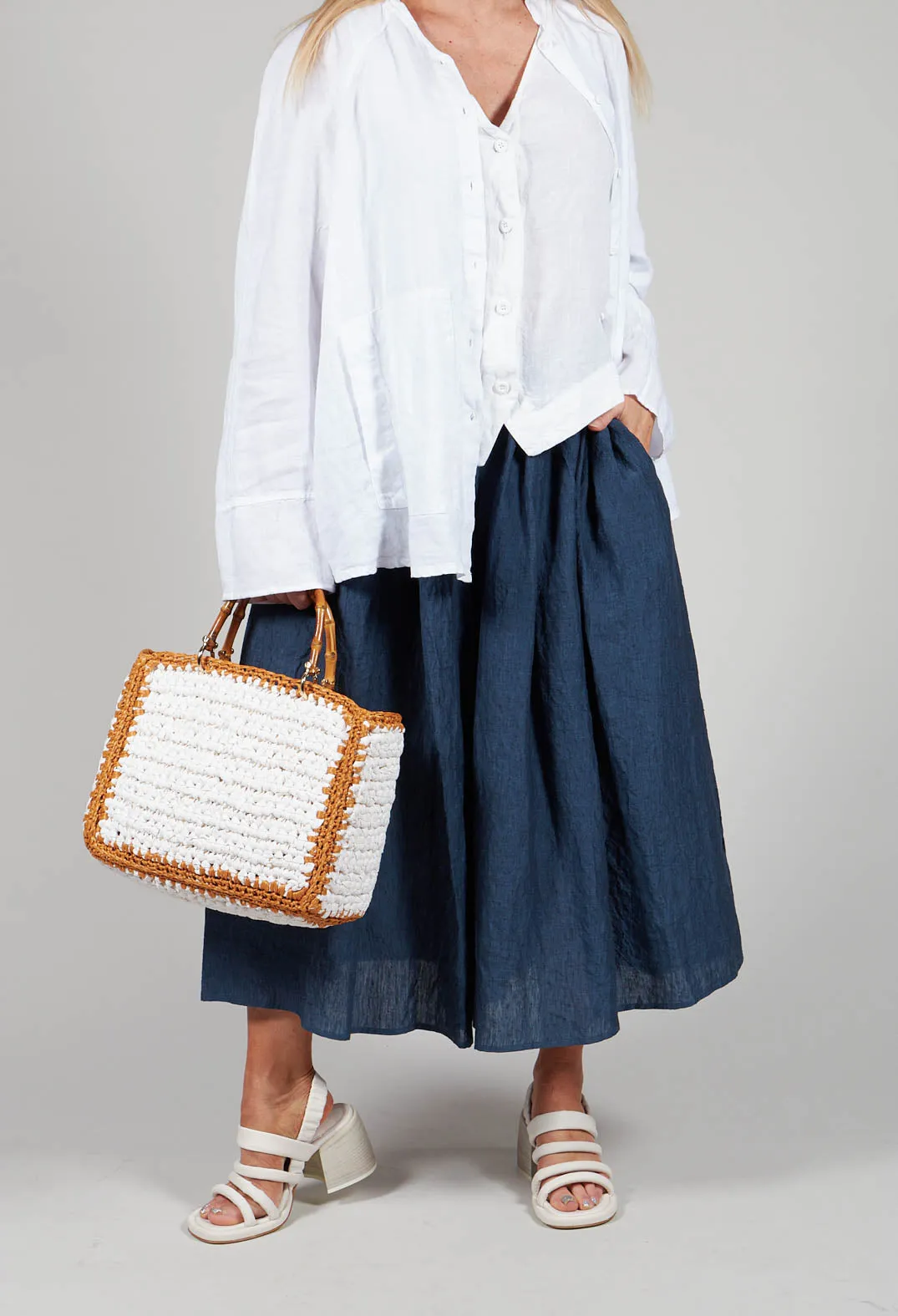 Wide Leg Culottes in Denim