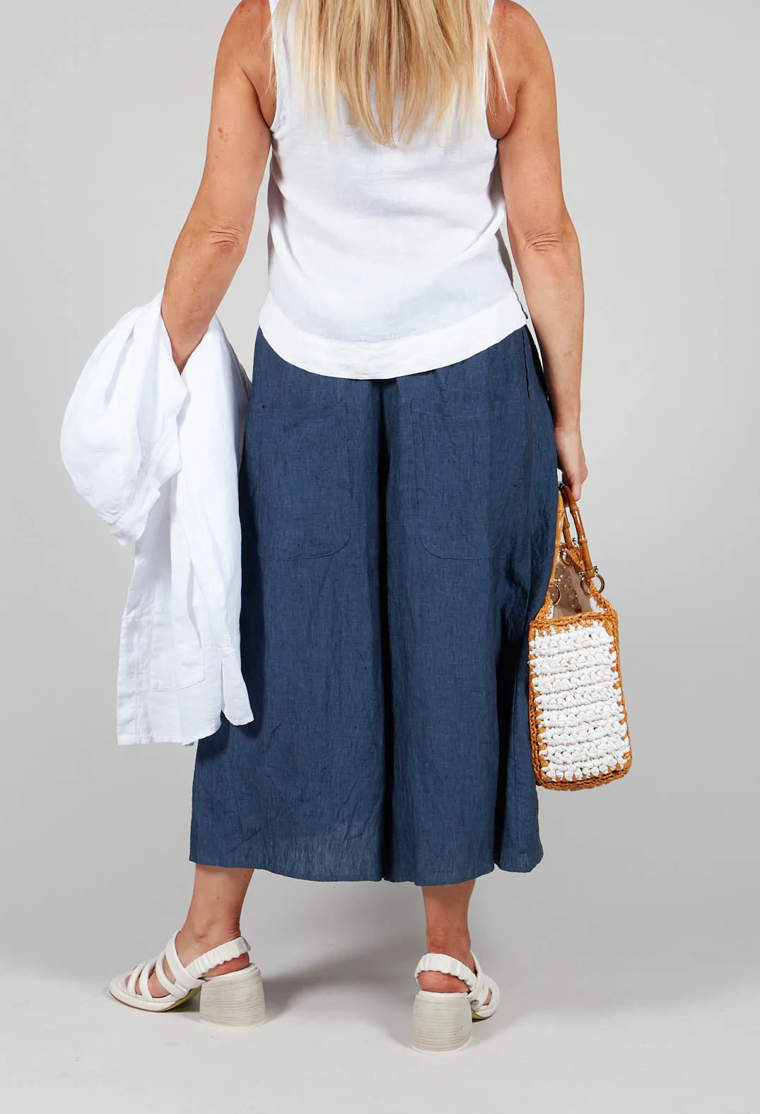 Wide Leg Culottes in Denim