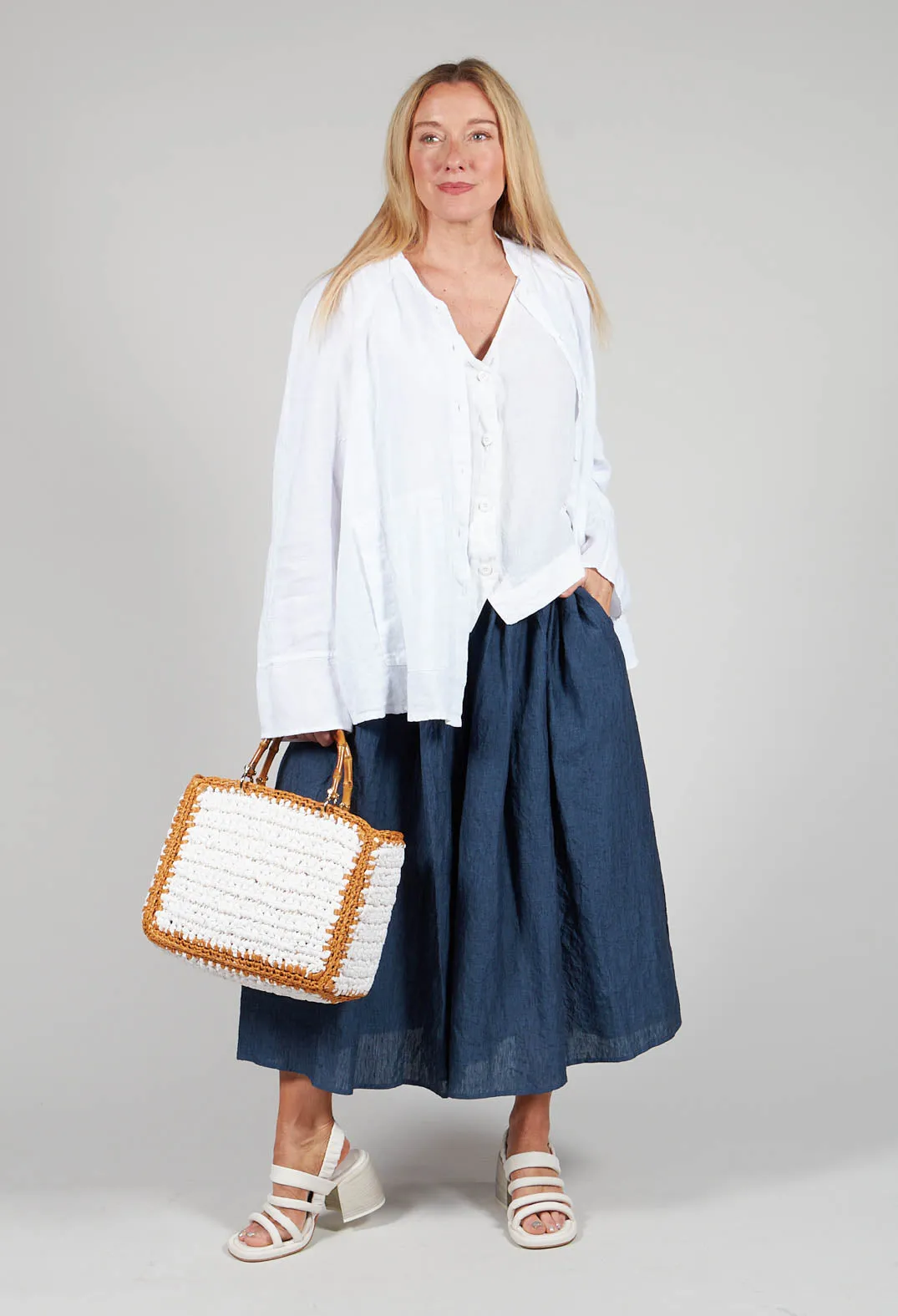 Wide Leg Culottes in Denim