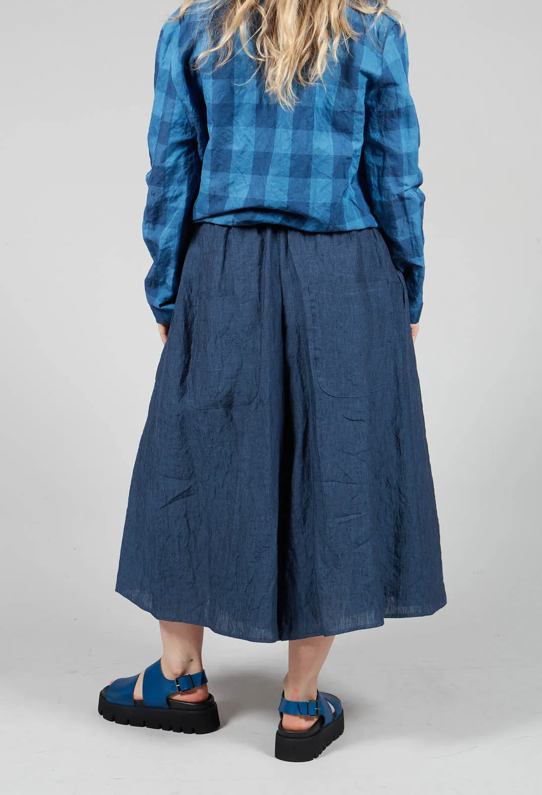 Wide Leg Culottes in Denim