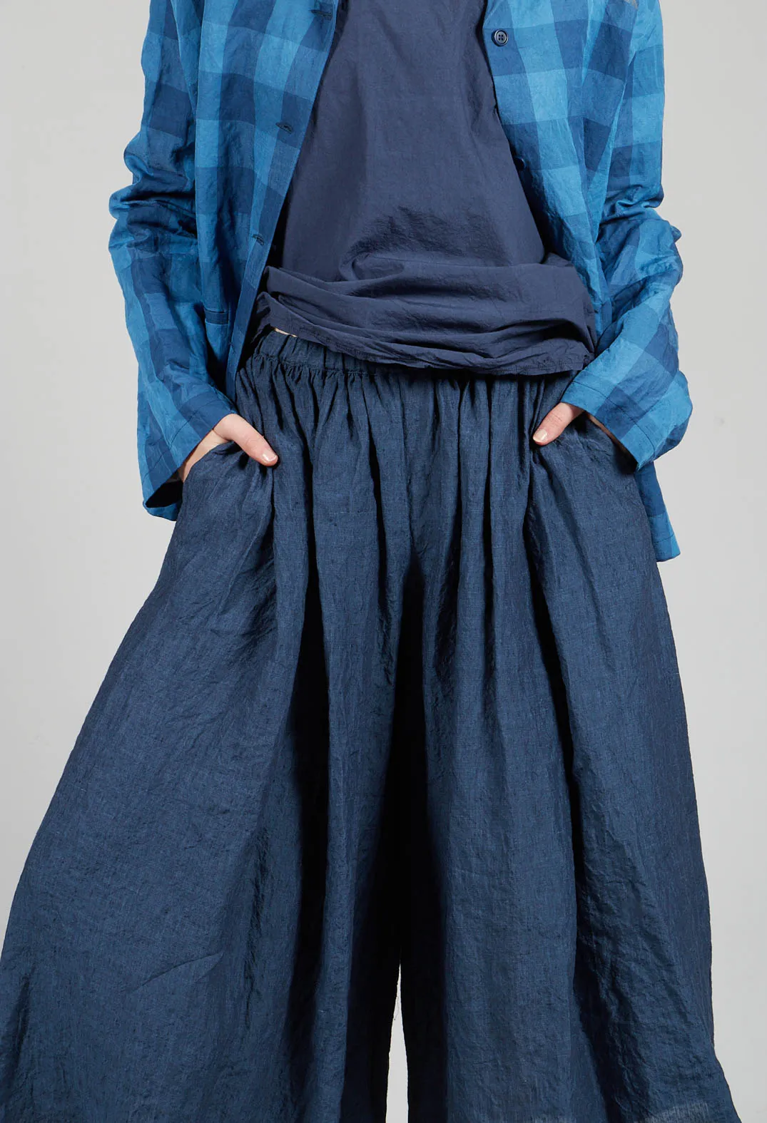 Wide Leg Culottes in Denim