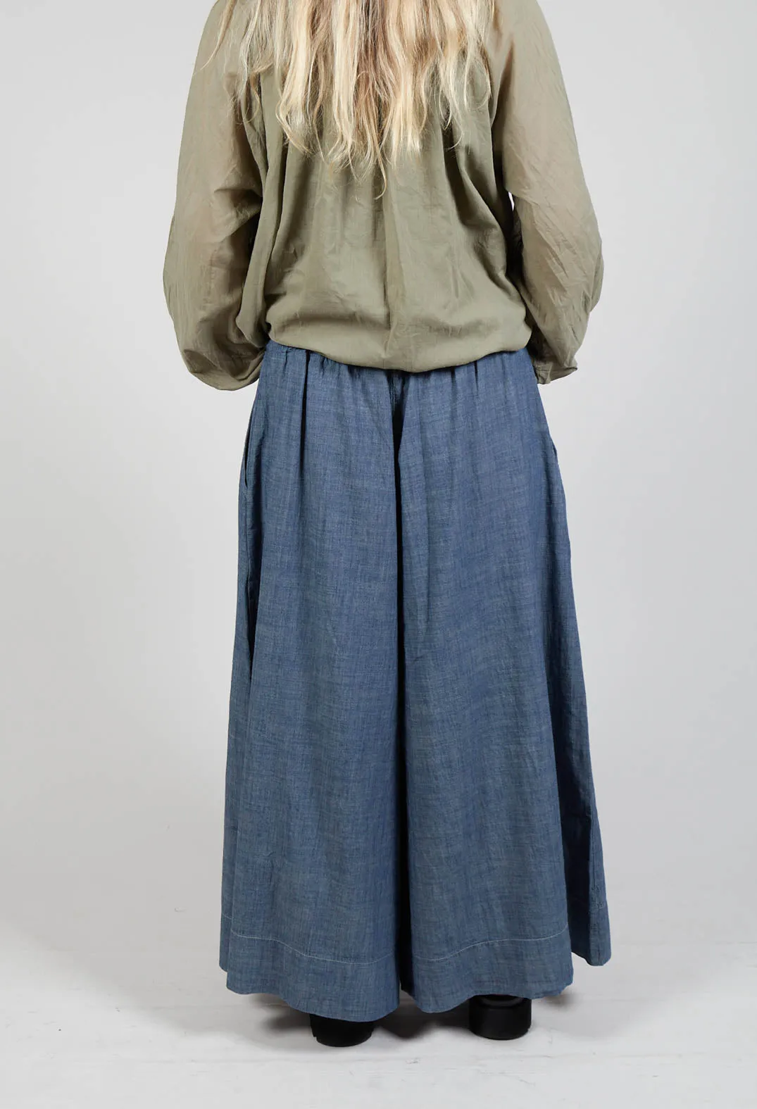 Wide Leg Culottes in Oyster Grey