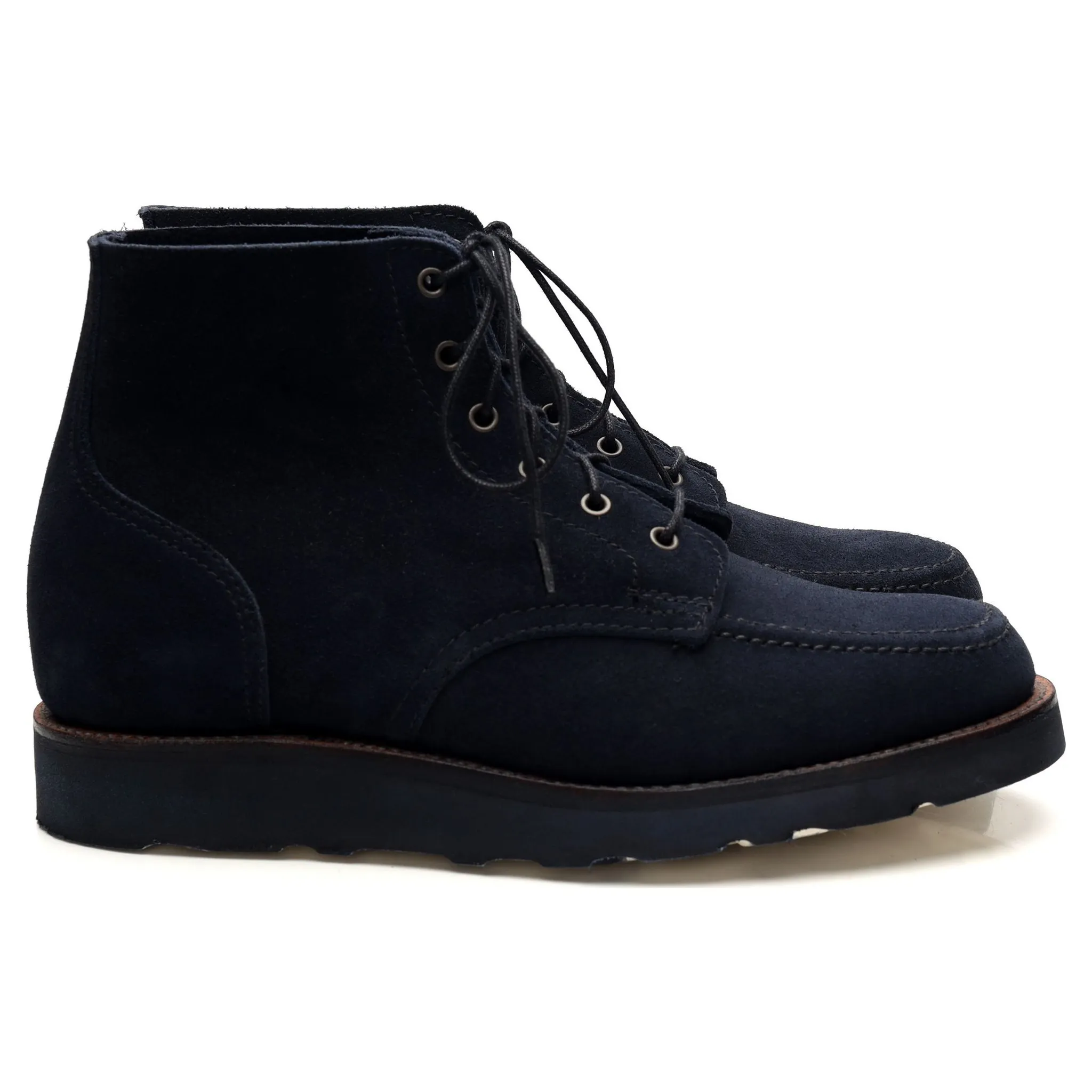 'Wilson' Navy Blue Suede Boots UK 6.5