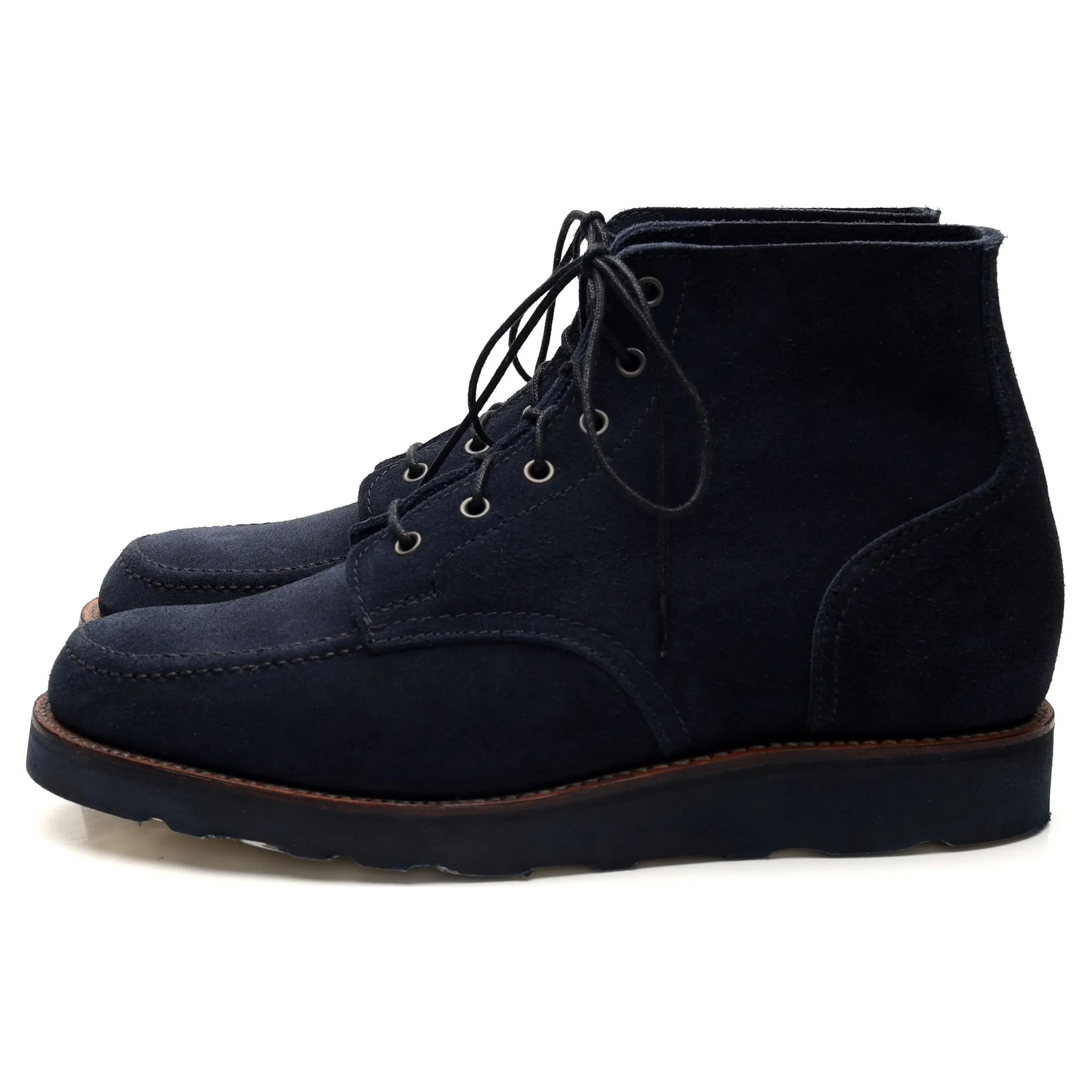 'Wilson' Navy Blue Suede Boots UK 6.5