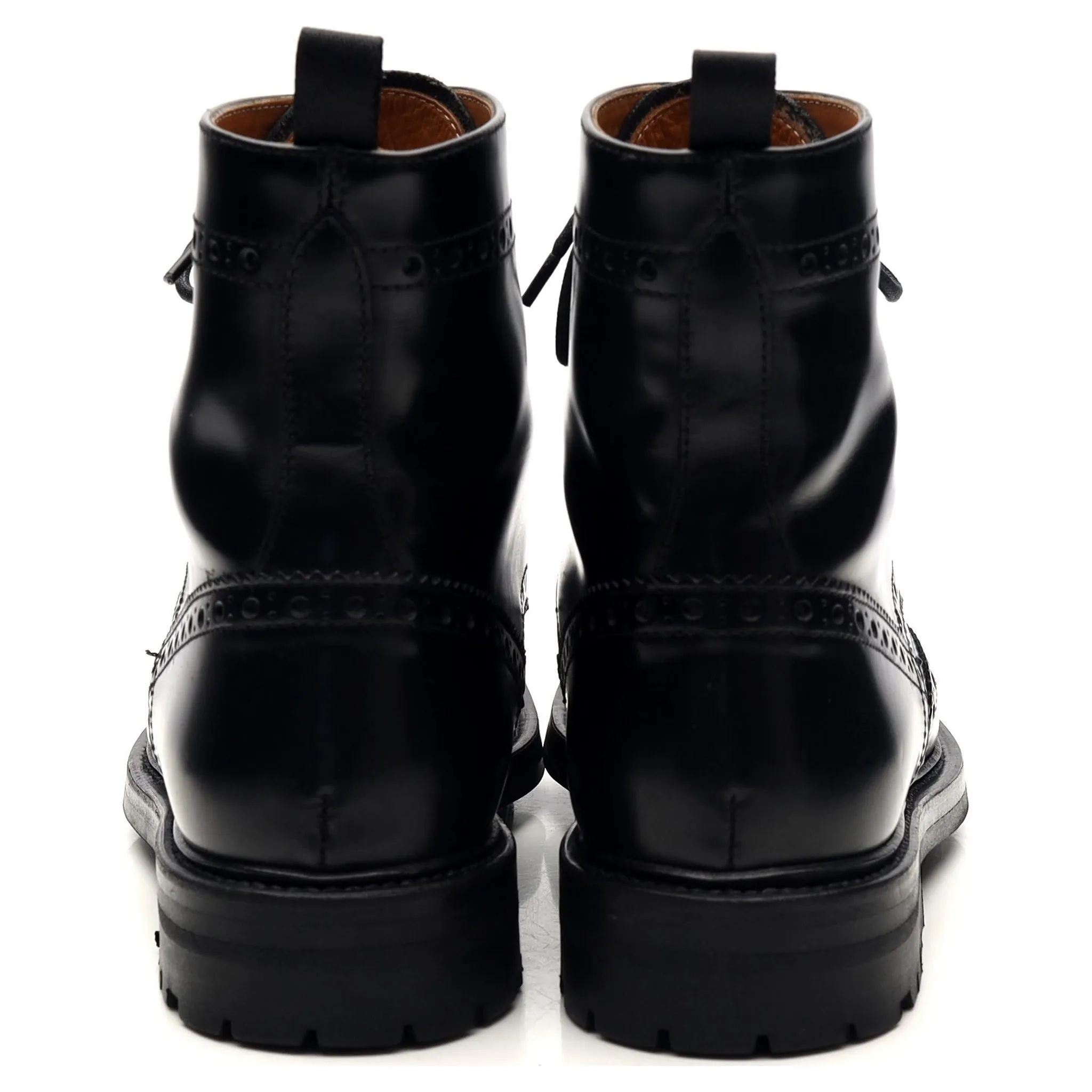 Women's 'Angelina 2' Black Leather Boots UK 3.5 EU 36.5