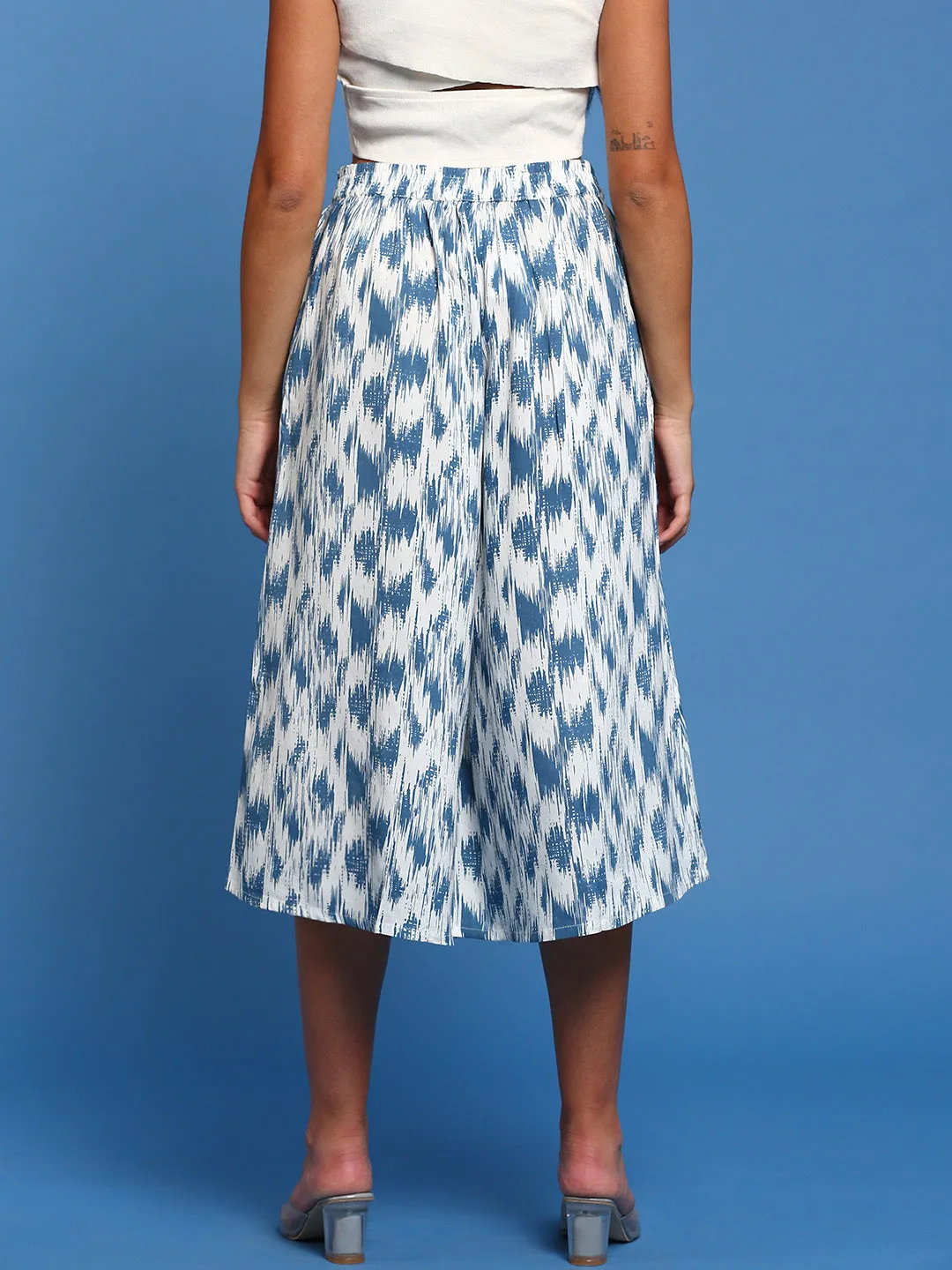 Women’s Printed Culottes Ink Blue