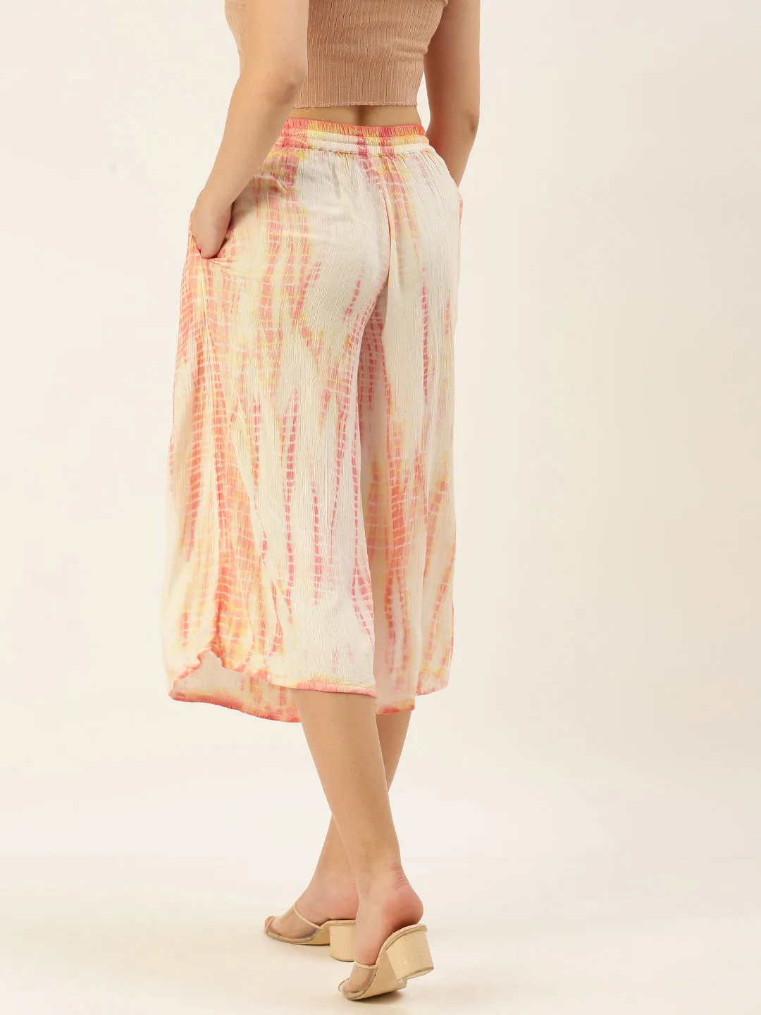 Women's Printed Culottes Pink