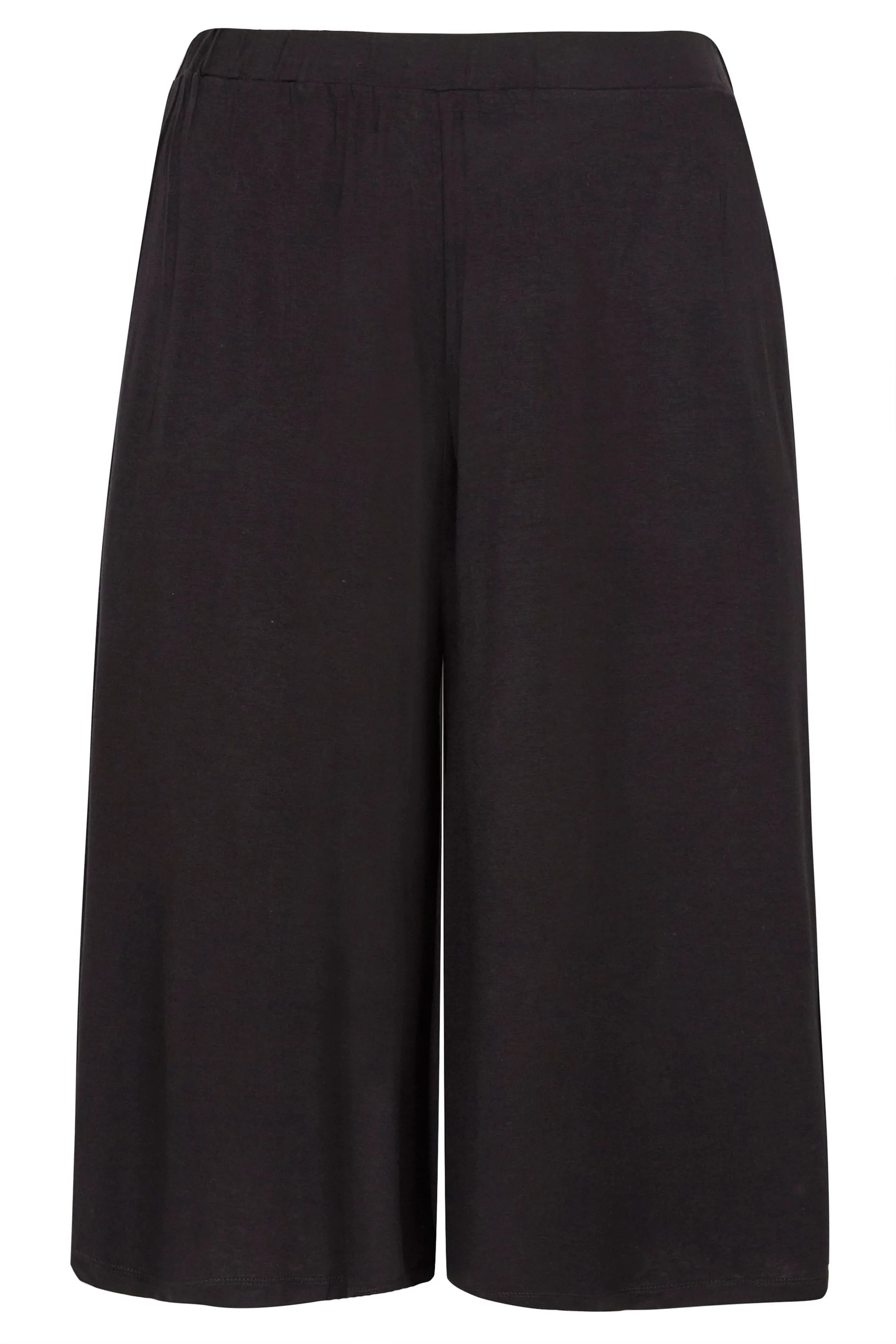 YOURS Curve Black Stretch Jersey Culottes